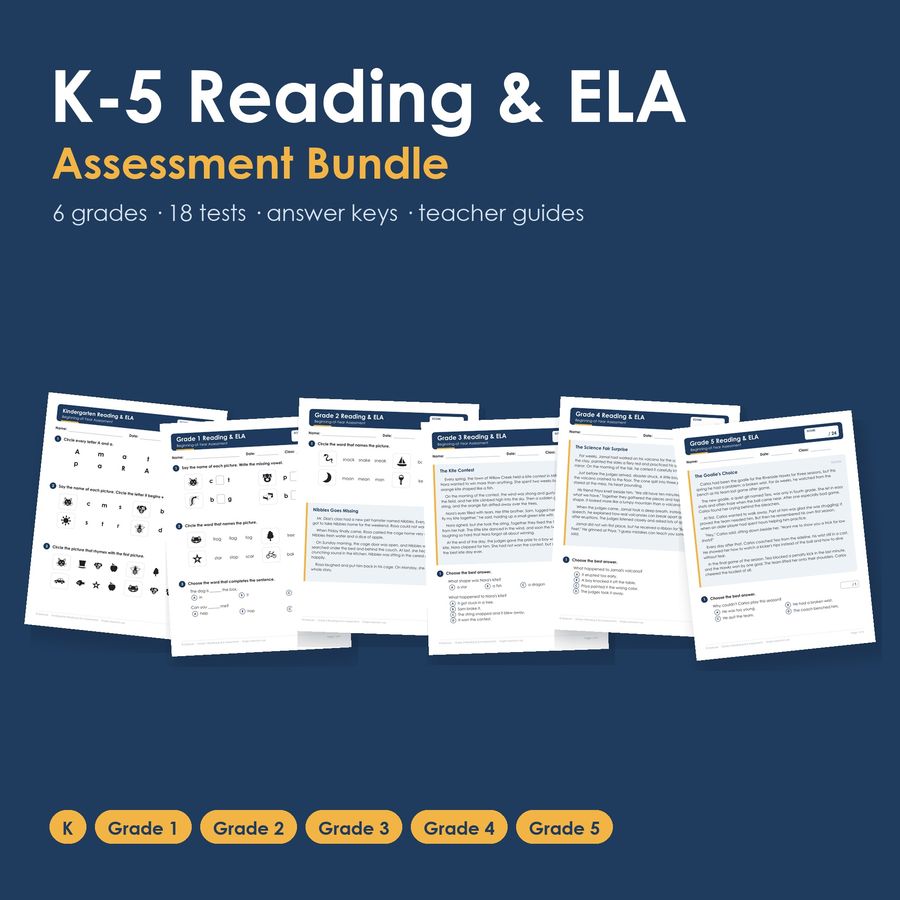 K–5 Reading & ELA Assessment Bundle