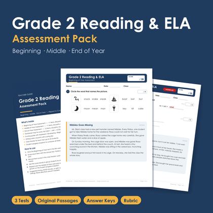 2nd Grade Reading & ELA Assessment Pack