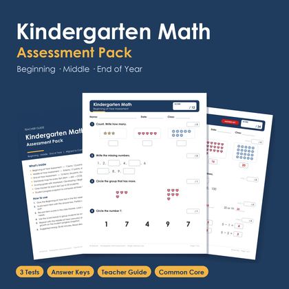Kindergarten Math Assessment Pack