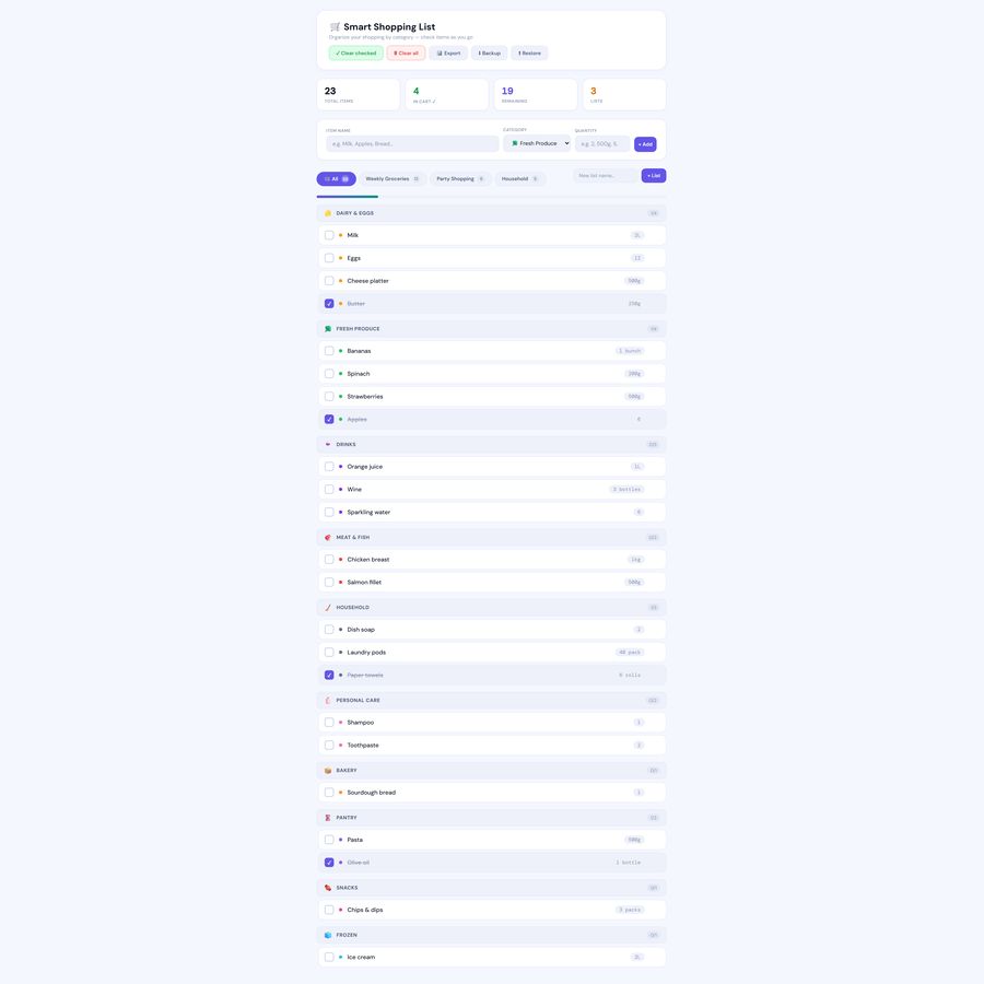 Smart Shopping List PRO