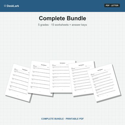 K–4 Word Problems Bundle